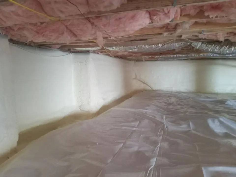 Crawl space encapsulation with closed-cell spray foam for Spray Foam Roofing in North Fort Myers