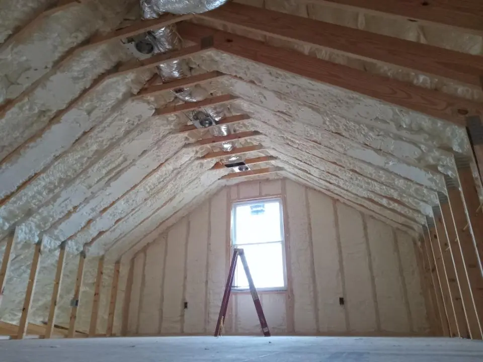 Spray foam roofing application for Crawl Space Insulation project in North Fort Myers